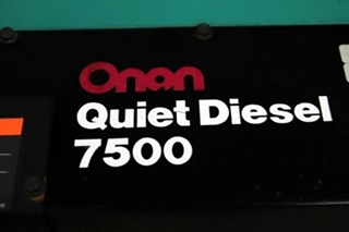 ONAN CUMMINS DIESEL GENERATOR FOR SALE 7500 QUIET