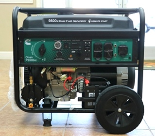 CUMMINS ONAN P9500df DUAL FUEL (GAS/LPG) PORTABLE GENERATOR FOR SALE