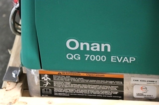 CUMMINS ONAN 7HGJAB-6756 QG 7000 EVAP RV/MOTORHOME GENERATOR FOR SALE