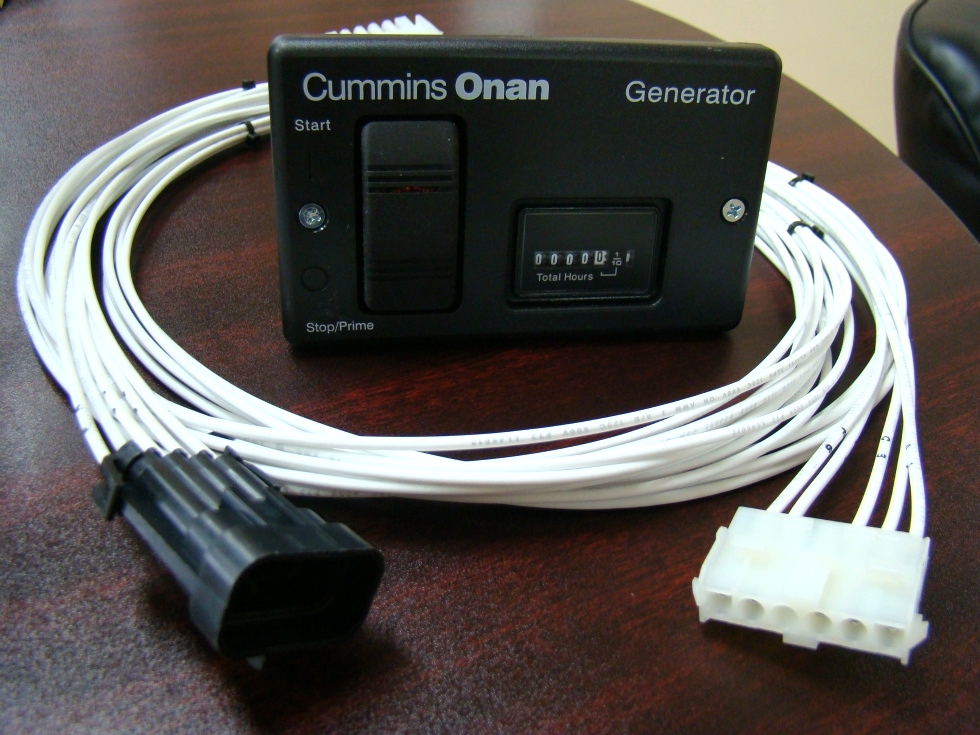 NEW RV/MOTORHOME CUMMINS ONAN REMOTE START PANEL AND WIRING HARNESS