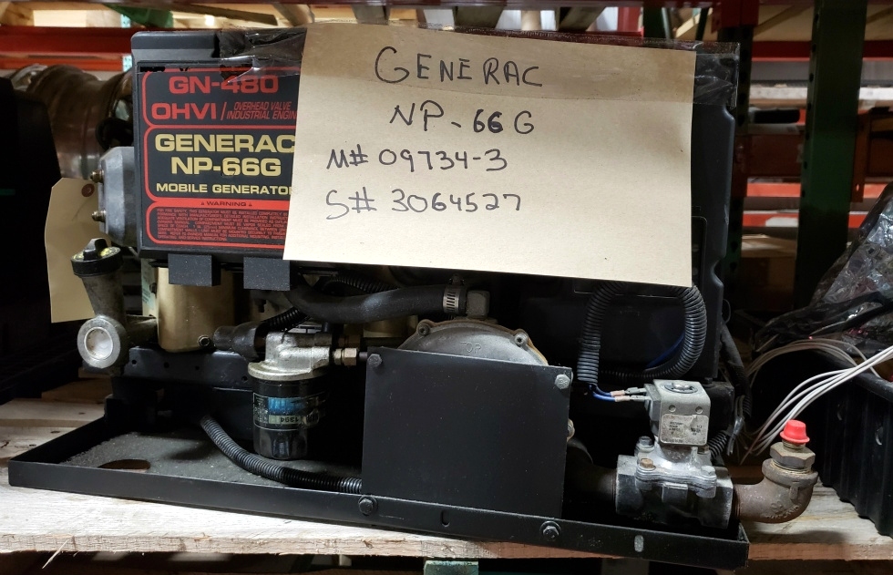 GENERAC NP-66G USED GENERATOR MODEL: 09734-3 RV/MOTORHOME PARTS FOR SALE